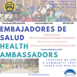 Embajadores de Salud Flyer - Centro SOL