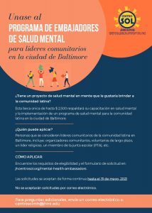 Mental Health Ambassadors Program - Centro SOL