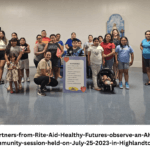 Partners-from-Rite-Aid-Healthy-Futures-observe-an-AHF-community-session-held-on-July-25-2023-in-Highlandtown.